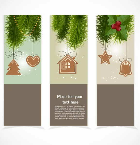 Vrolijk kerstfeest spandoek — Stockvector