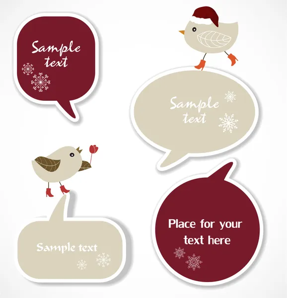 Christmas speech bubbles — Stock Vector