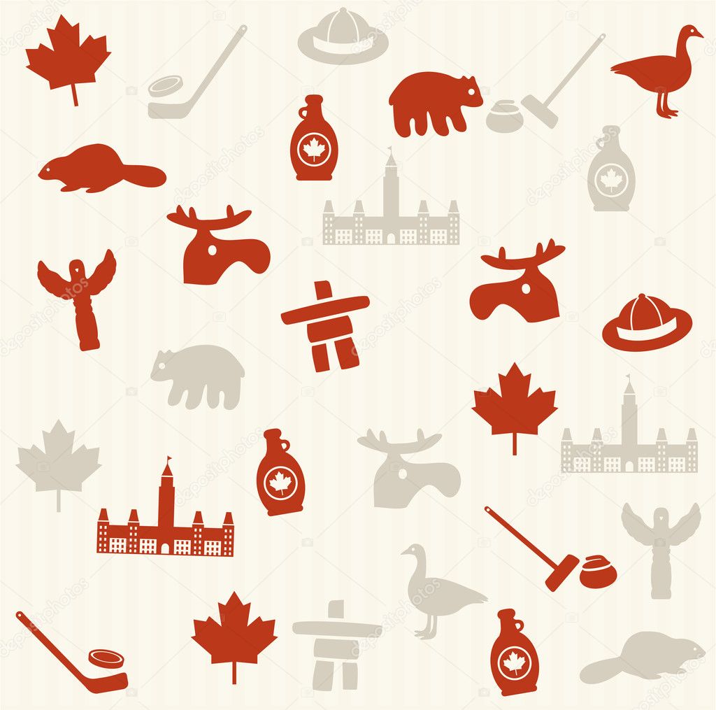 Canadian seamless pattern