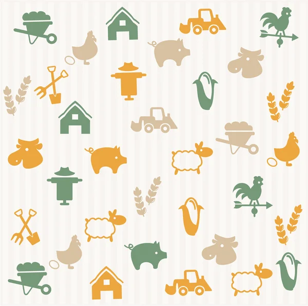 Agriculture seamless pattern — Stock Vector