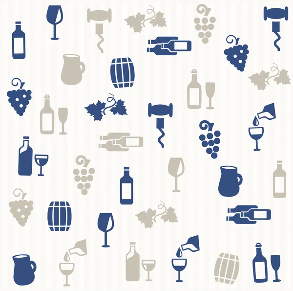 Wine seamless pattern — Stock Vector