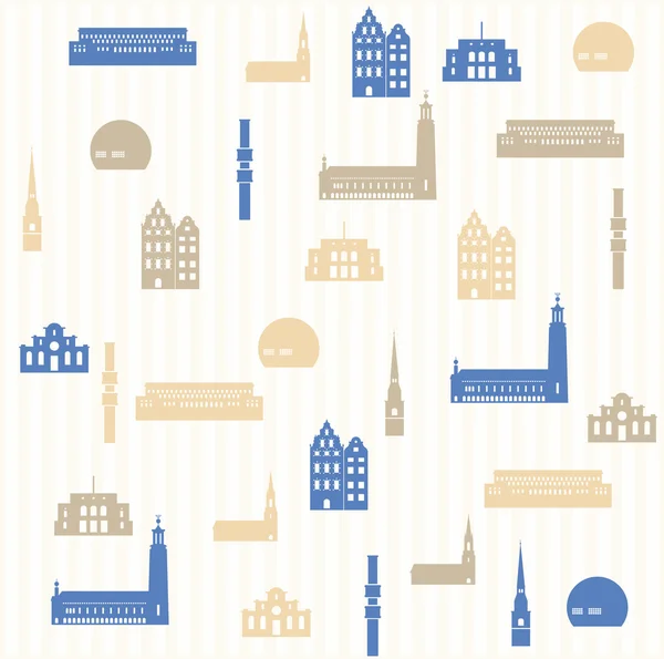 Stockholm seamless pattern — Stock Vector