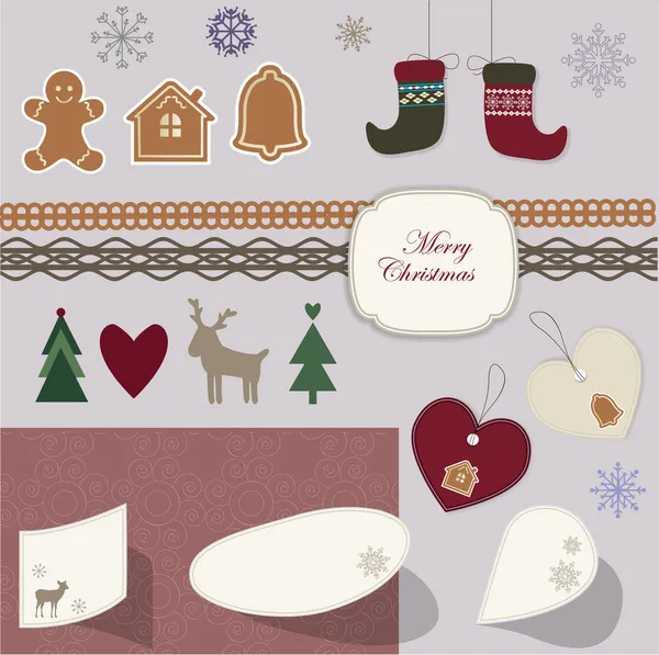 Christmas scrapbook — Stock Vector