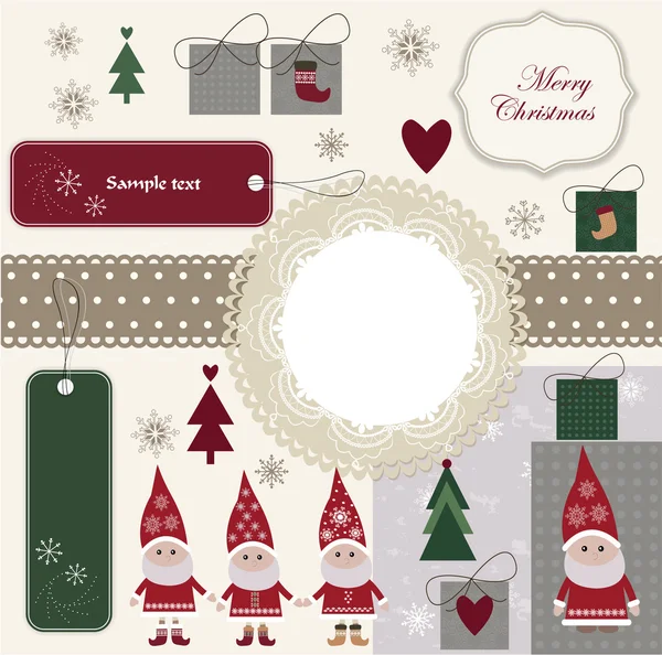 Kerstmis scrapbook — Stockvector