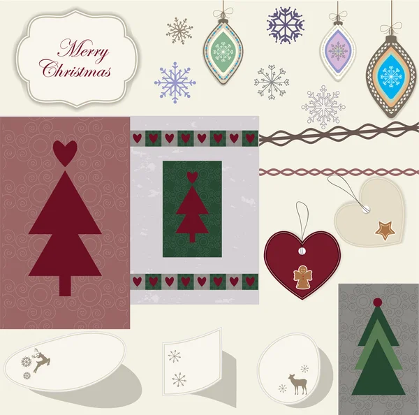 Christmas scrapbook — Stock Vector