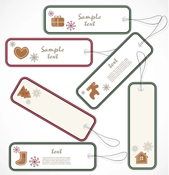 Kerstmis tags — Stockvector