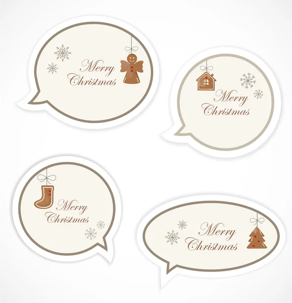 Christmas speech bubbles — Stock Vector