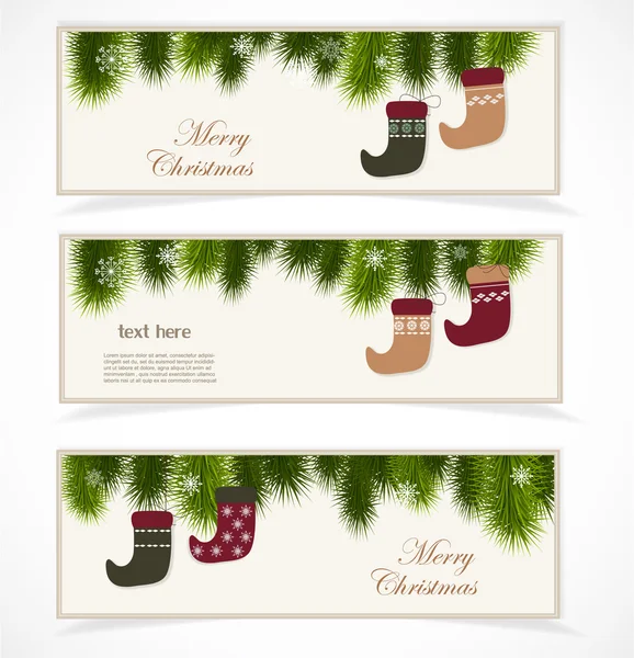 Banner de Feliz Navidad — Vector de stock