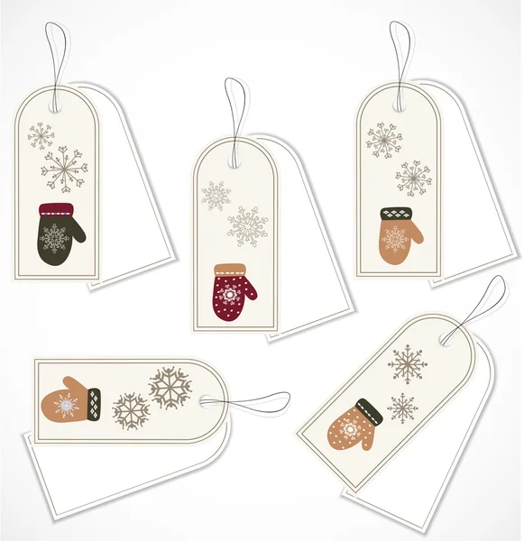 Christmas tags — Stock Vector