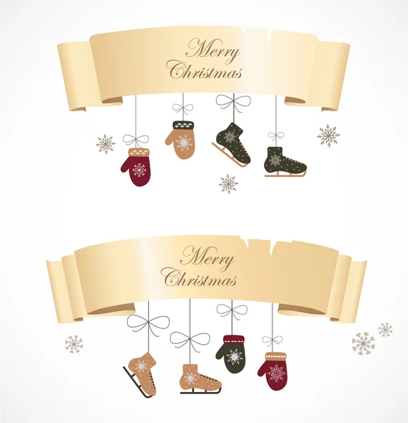 Kerstmis banners — Stockvector