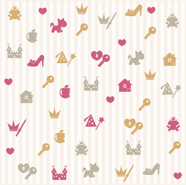 Princess seamless pattern — Stock Vector