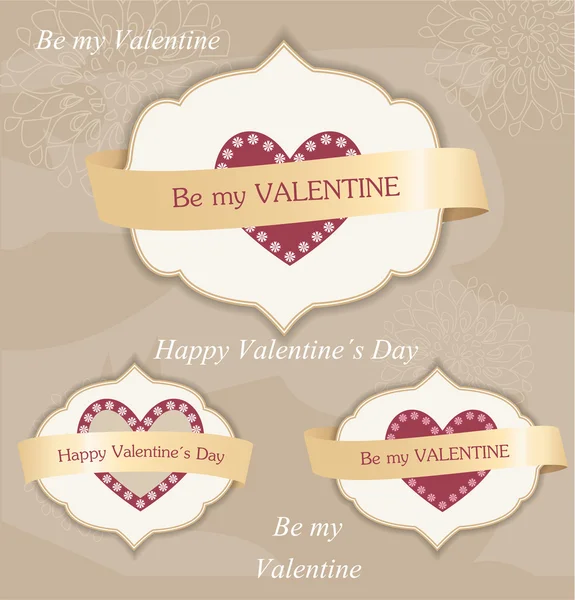 Valentine's day labels — Stock Vector