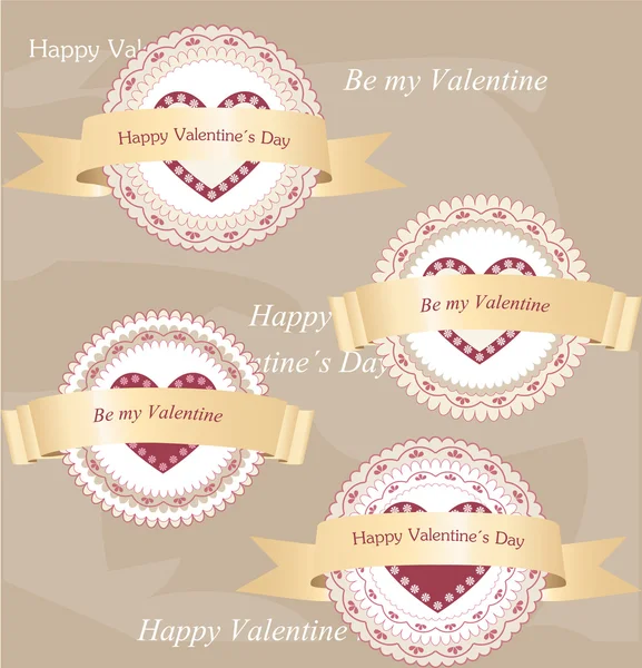 Valentine's day labels — Stock Vector