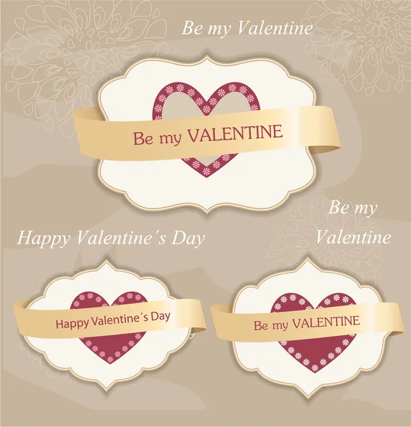 Valentine's day labels — Stock Vector