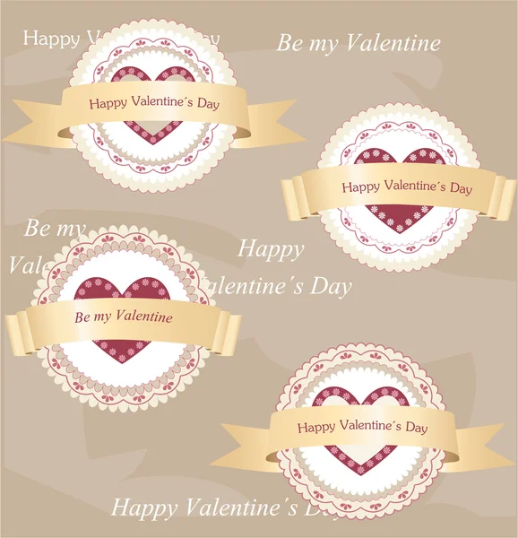 Valentine's day badges and labels — Stock Vector