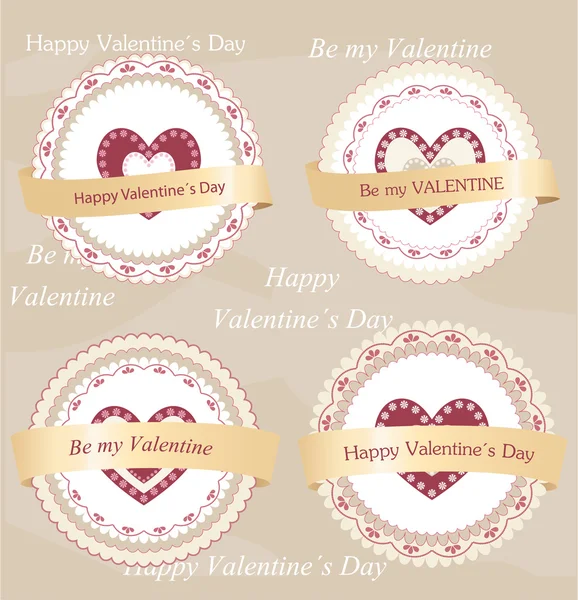 Valentine's day badges and labels — Stock Vector