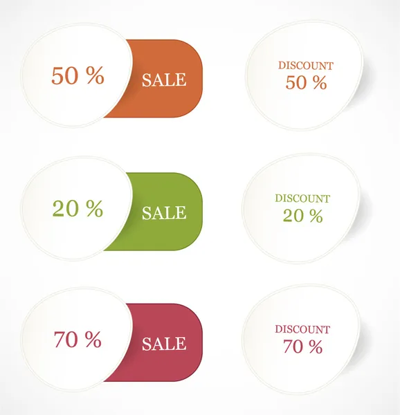 Discount labels and stickers — Stock Vector