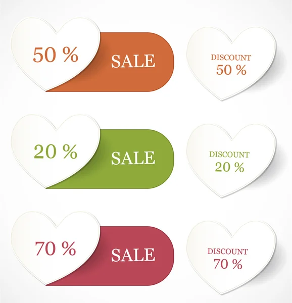 Discount labels and stickers — Stock Vector