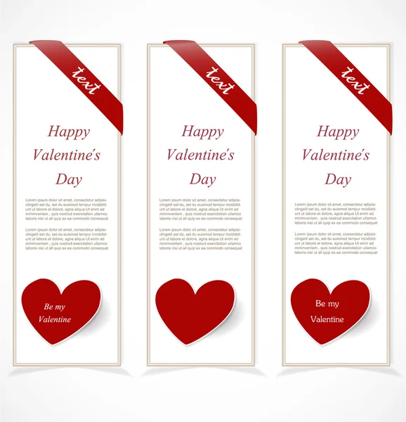 Баннеры Дня Святого Валентина — стоковый вектор