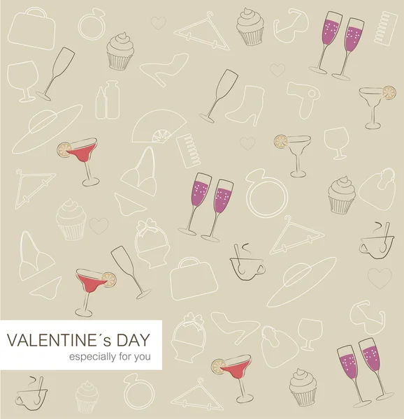 Cartão de Dia dos Namorados — Vetor de Stock