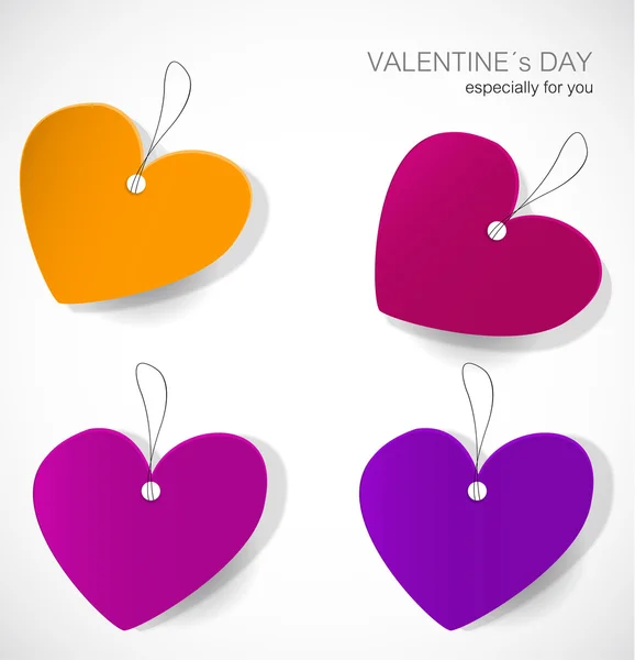 Étiquettes Saint-Valentin — Image vectorielle