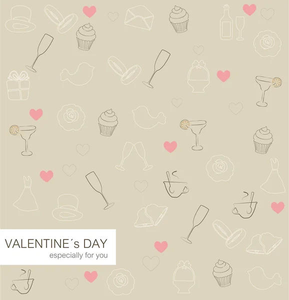 Valentine`s Day card — Stock Vector