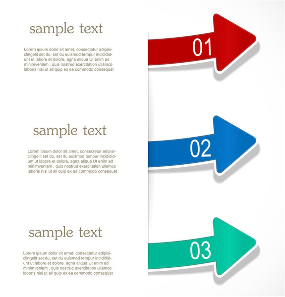 Set of paper bookmarker or stickers