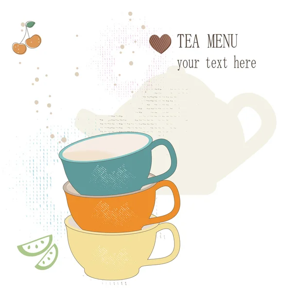 Tea menu — Stock Vector