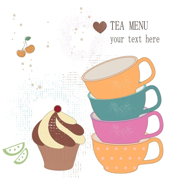Tea menu — Stock Vector