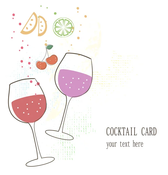 Cocktail card — Stock Vector