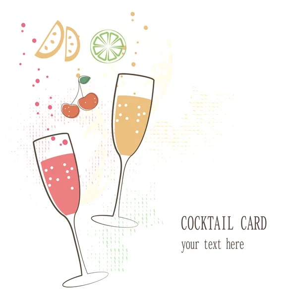 Cocktail card — Stock Vector