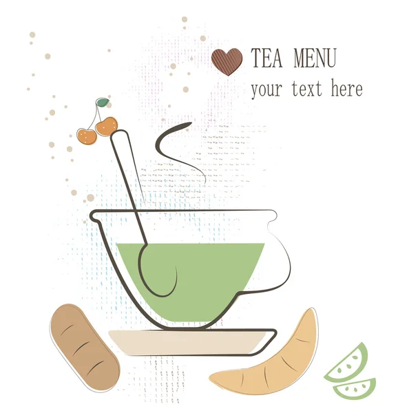 Tea menu — Stock Vector