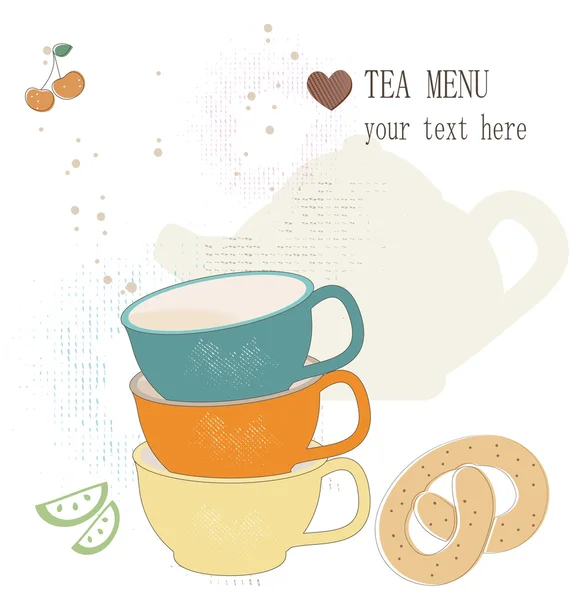 Tea menu — Stock Vector