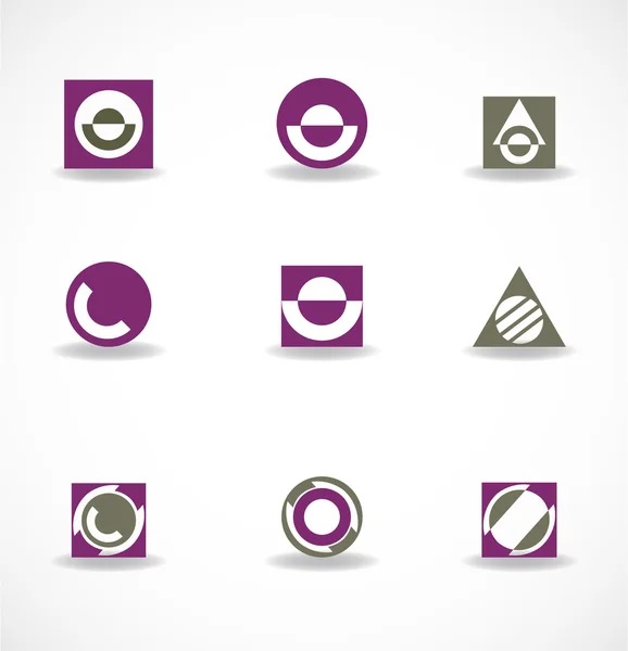 Set of symbols for logo — Stock Vector