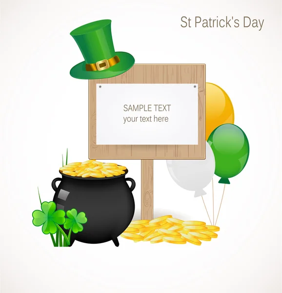 Hintergrund zum St. Patrick Day — Stockvektor