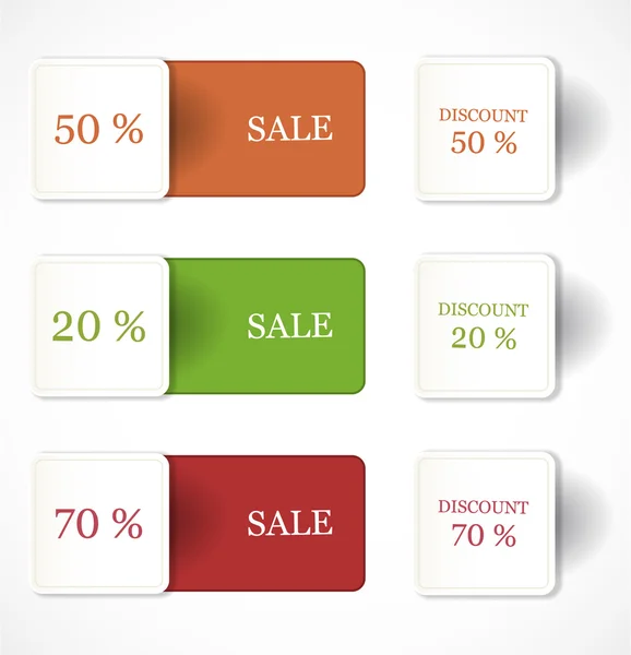 Discount labels and stickers — Stock Vector
