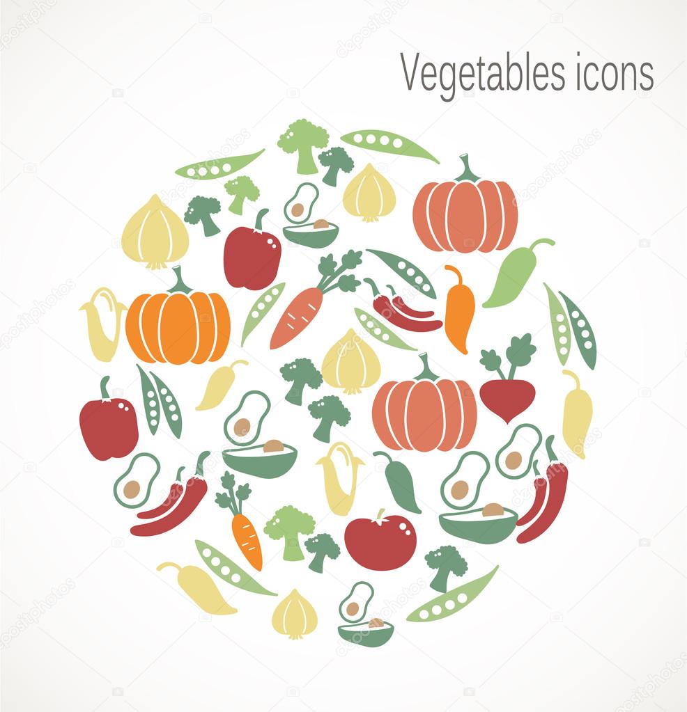 Vegetables icons