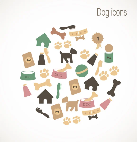 Ikony psů — Stockový vektor