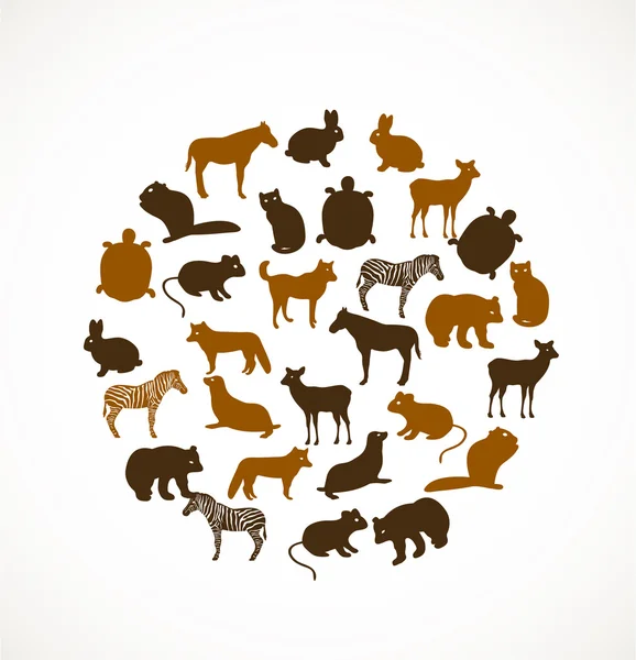 Ícones de animais —  Vetores de Stock