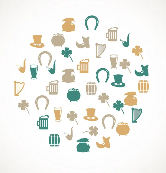 St Patrick's Day icons — Stock Vector