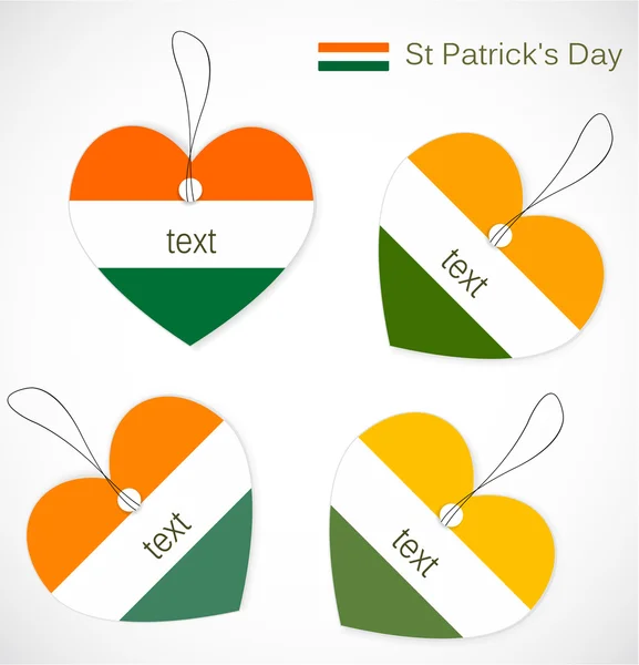 St. Patrick day tags — Stock Vector