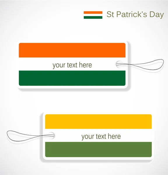 St. Patrick day tags — Stock Vector