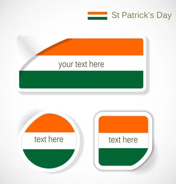 St. Patrick's stickers — Stock Vector