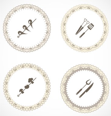 Vintage etiketleri simgeleri ile