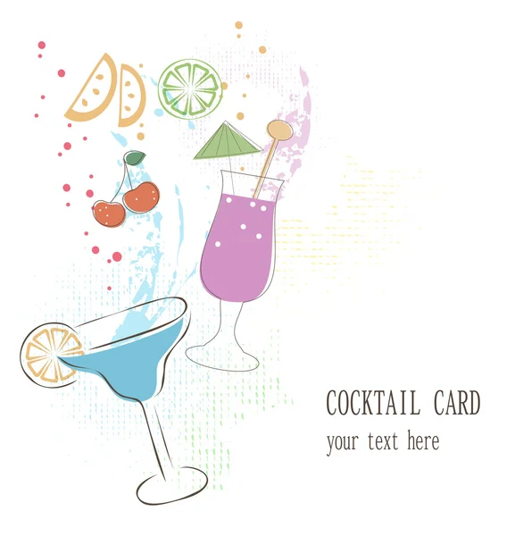 Cocktail card — Stock Vector