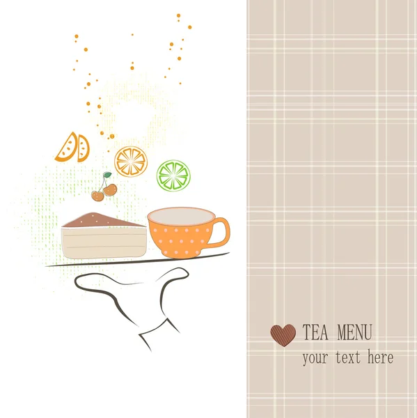 Tea menu — Stock Vector