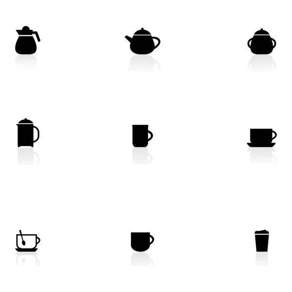 Icônes de thé — Image vectorielle