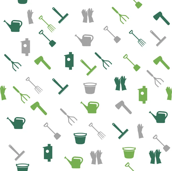 Garden tools seamless pattern — Stock Vector