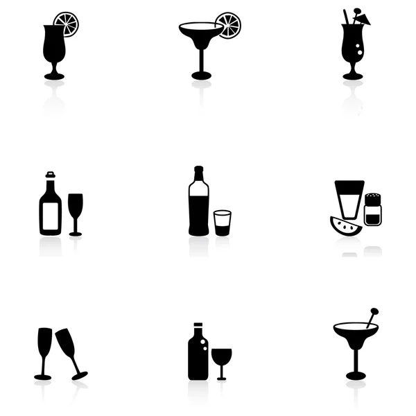 Iconos de bebidas — Vector de stock