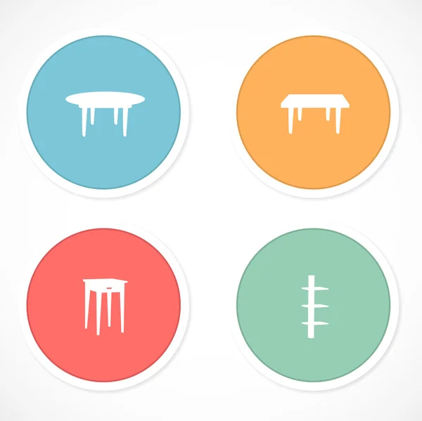 Retro stickers met pictogrammen — Stockvector